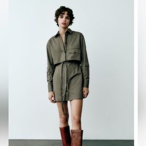 Never worn Zara buttoned blouse dress